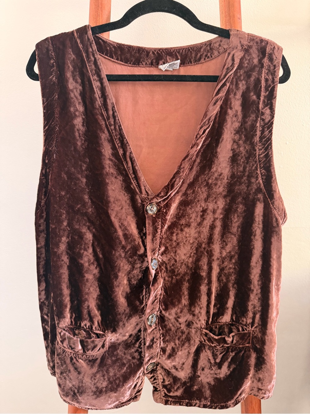 Vintage CP Shades crushed velvet vest